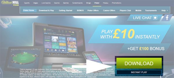 William Hill Poker website